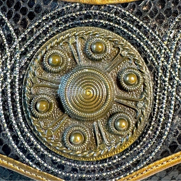 Sharif Vintage Made in USA Snakeskin Embossed Shoulder Bag - Picture 3 of 11